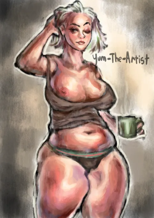 Haha ı love drawing tummys!! (Art by me)