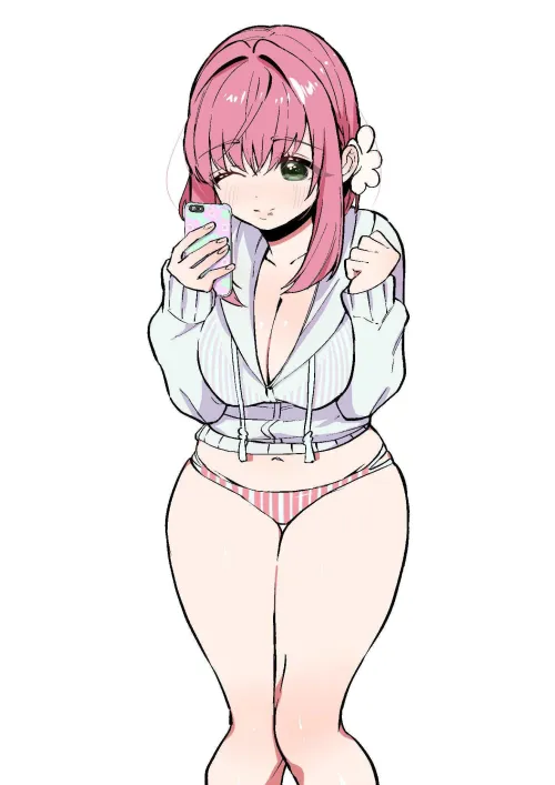 (Hakari Hanazono) is too hot to handle with her outfit