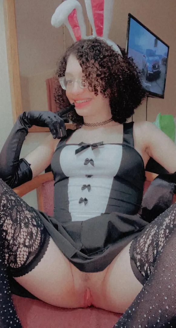 Happy Easter!  would you cum down my rabbit hole?