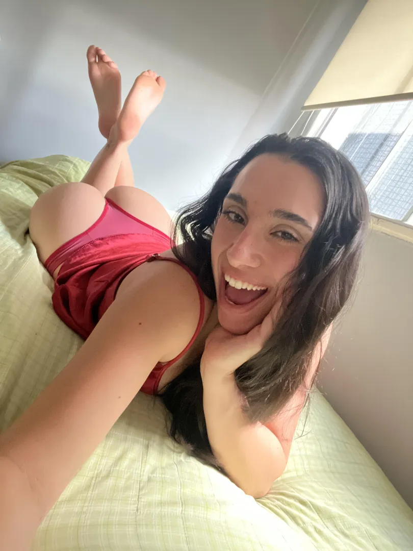 Happy in red The Pose