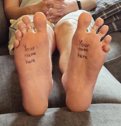 Happy to get my pen out again for you wonderful people. You can have your name written on my soles. It's free. DM if interested 
