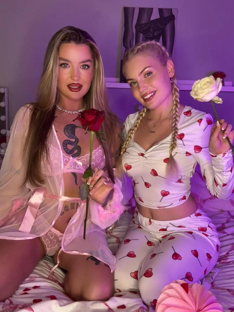 Happy Valentine’s Day !  My New girl girl sex scene with Bia is posting tomorrow and sexy pics and clips from the collab are up now  Hurry and sub now while I still have a sale on  links below 