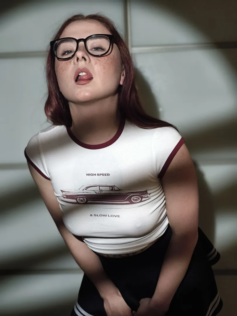 Hard nipples pressing against my tight little tee