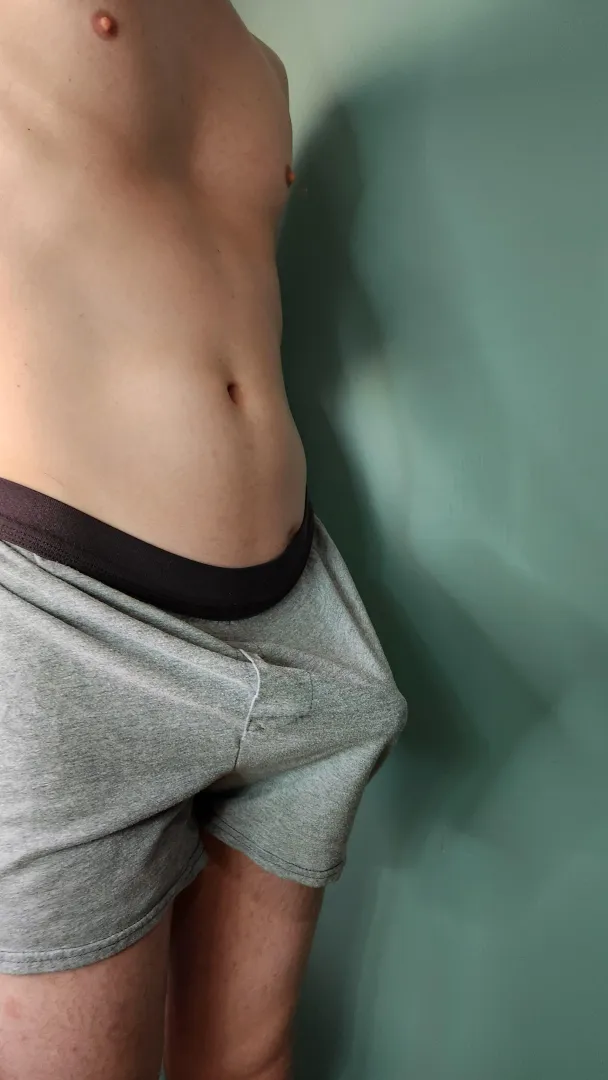 Hard to hide how hard I am in these boxers  [25]