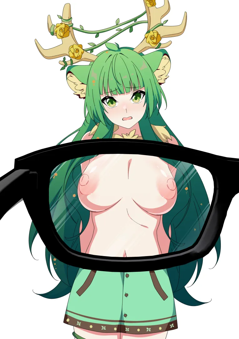[Haruka Karibu] These glasses really help in seeing