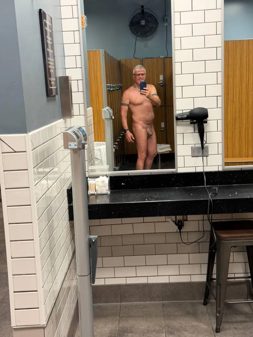 Have you ever encountered a caged guy, otherwise naked, in a locker room?