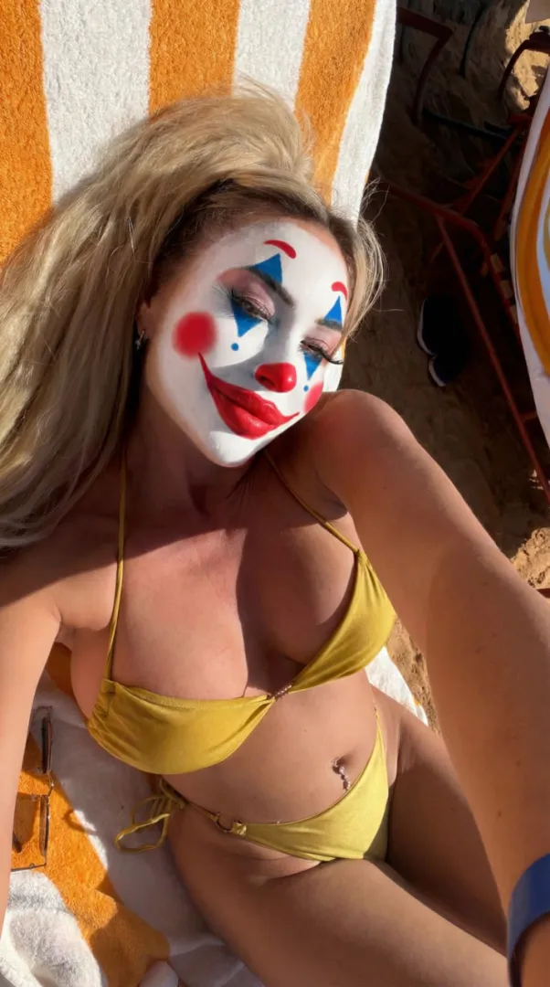 Have you ever seen a clown sunbathing on the beach?