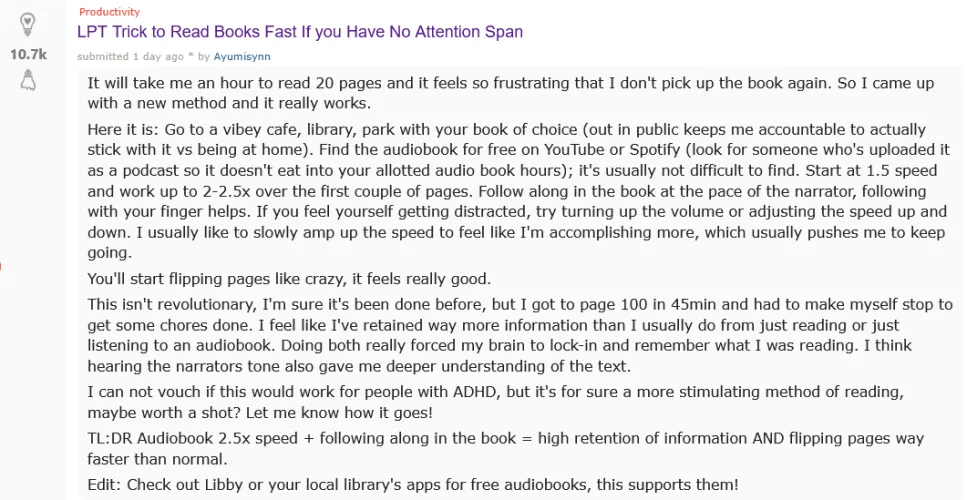 having the attention span of a toddler is valid!! :))