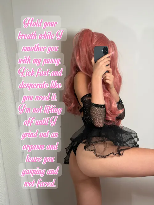 Hold breath, lick desperately and gasp when I'm done  [imagefap: princessdollmie]