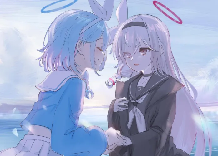 Holding her hand gently
