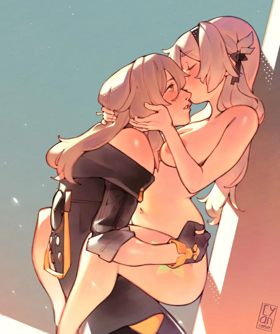 [Honkai Star Rail] Stellefly kiss by @cyanceebee