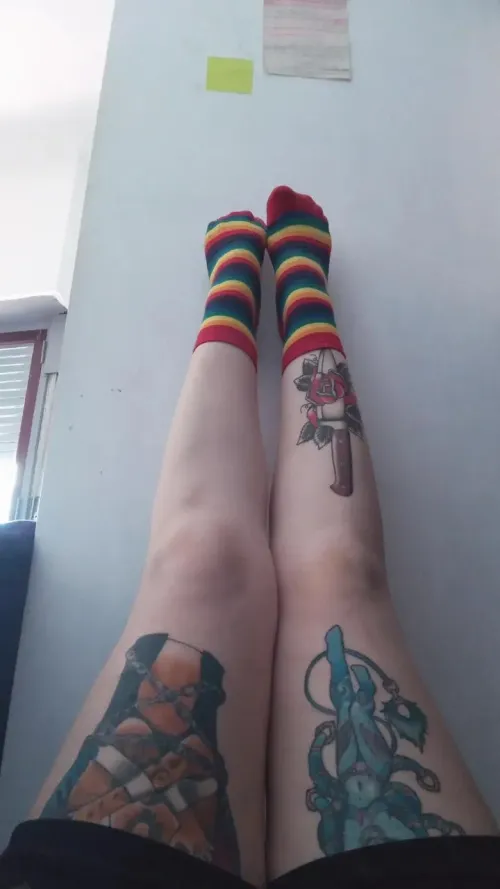 How well my socks fit my tattooed legs? 