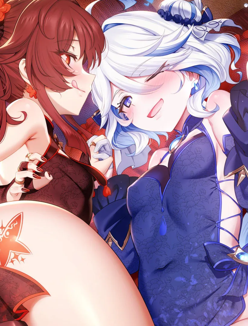 Hu Tao and Furi Furi