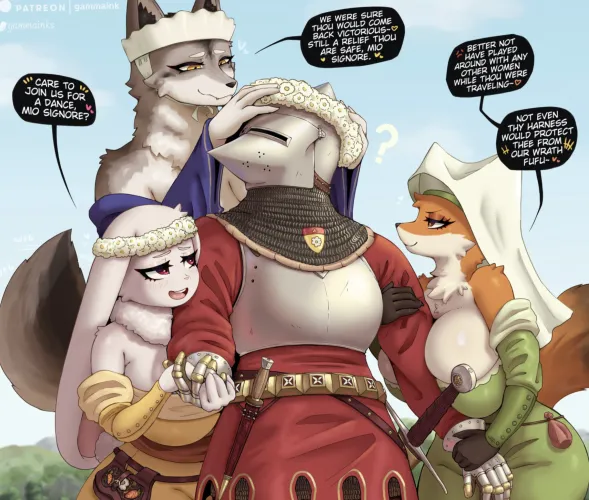 Human men belong to anthro women (@gammainks) [MFFF]