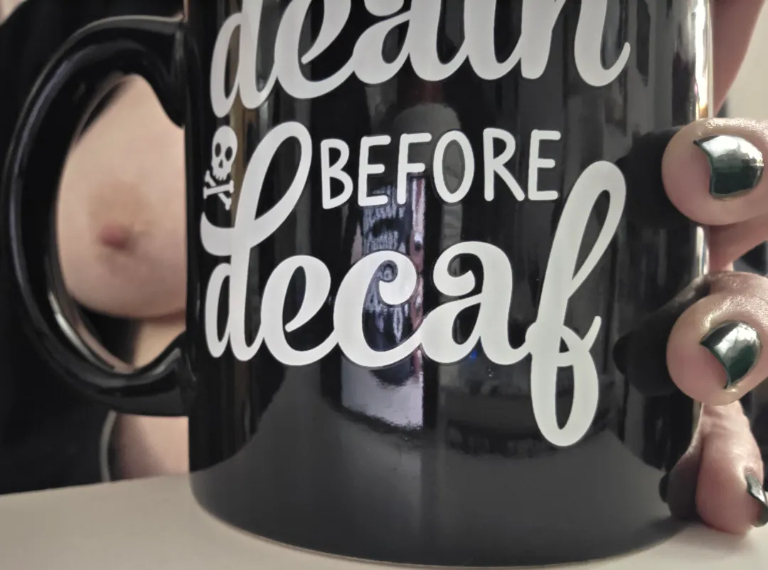 Hump day and a huge mug of deathwish, pray for me 