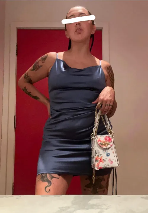 I always want you on your knees for me, but especially when I’m in this dress