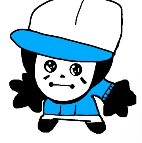 I drew blue mask man