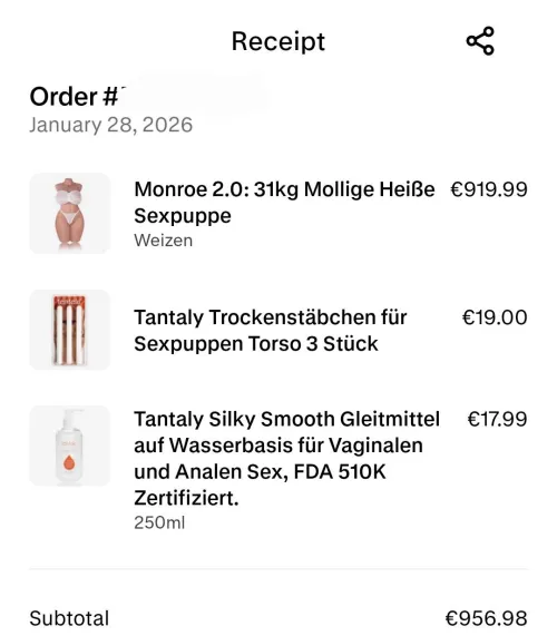 I finally bought Monroe 2.0, my first sex doll ever.