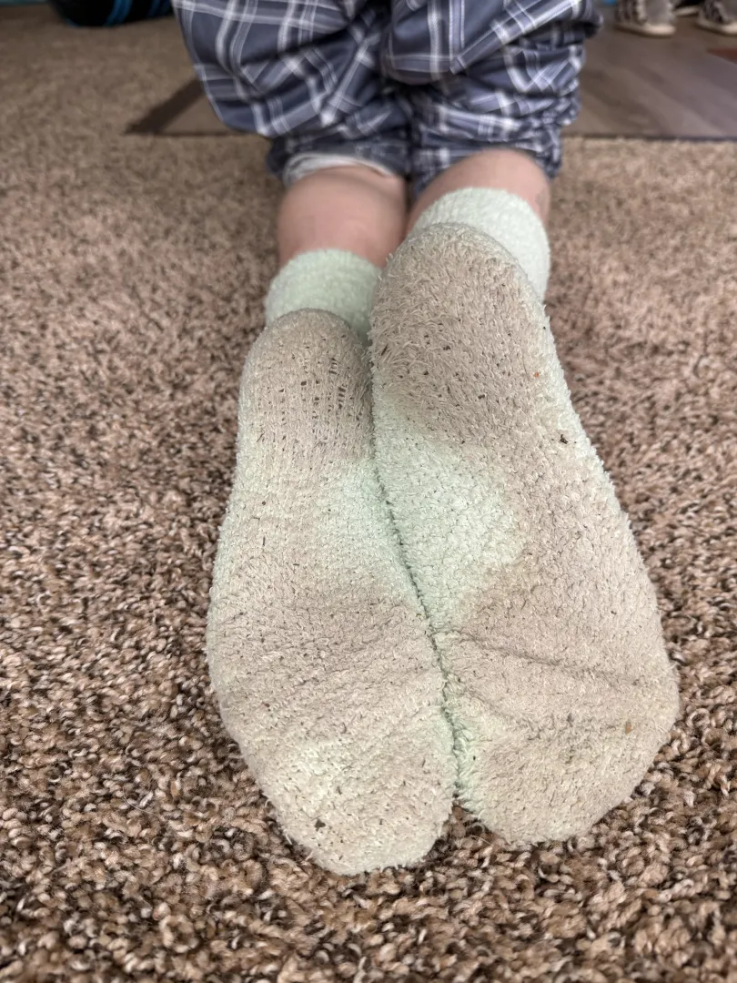I got my socks extra dirty today! Oops! [F]