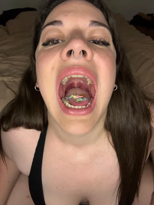 I know you'd love to be part of my dinner. There's still room on my tongue for one more.