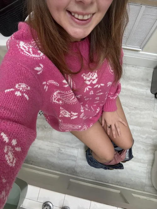 I love having company in the bathroom