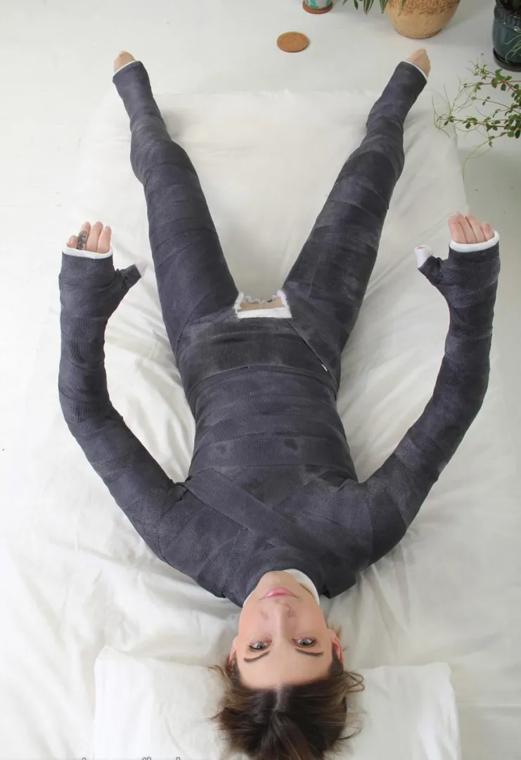 I love the way Samantha looks when she's completely encased.