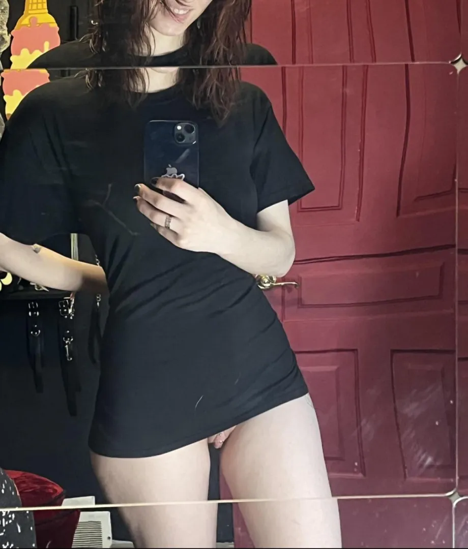 I love walking around the house in nothing but a Tshirt temping those who see me