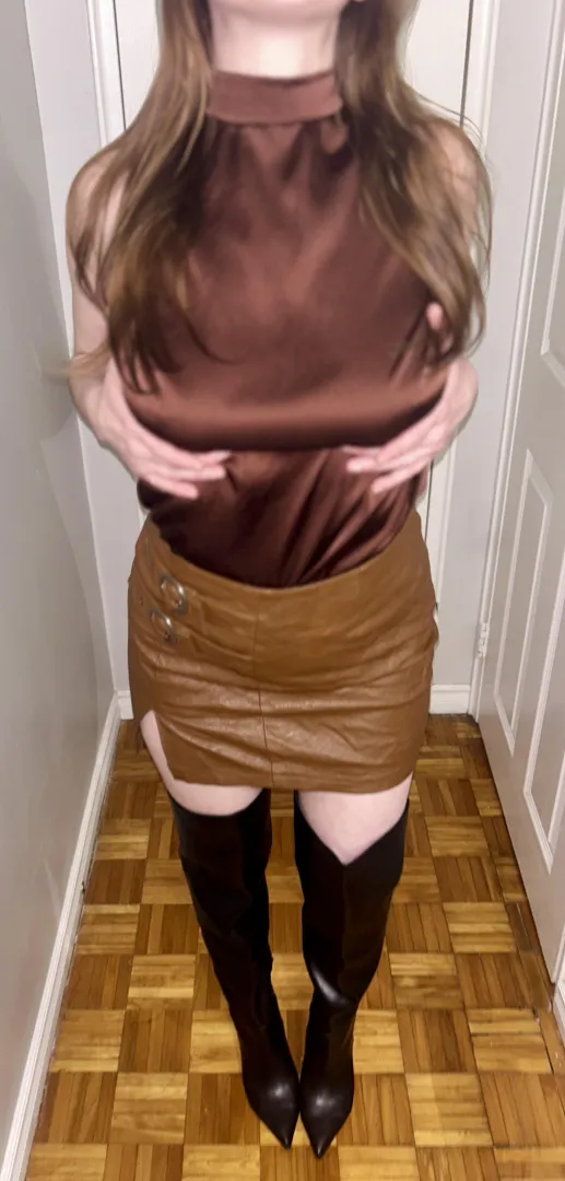 I need a leather skirt in every colour