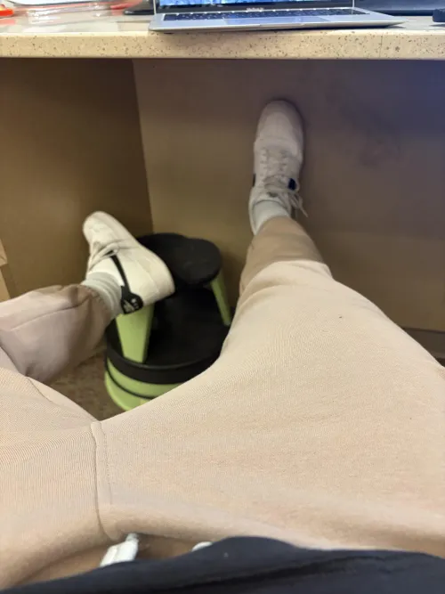 I never know what to put my shoes up on when I’m at work 