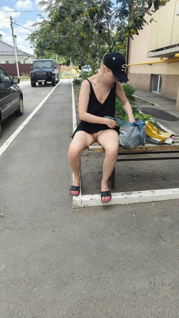 I sat down at the entrance