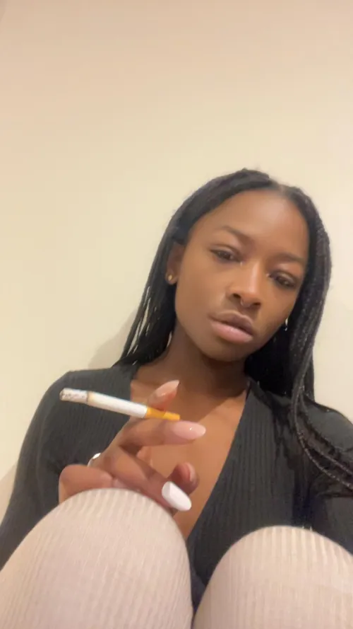 I smoked three packs of cigarretes today, because of this my lips are big and my eyes are close