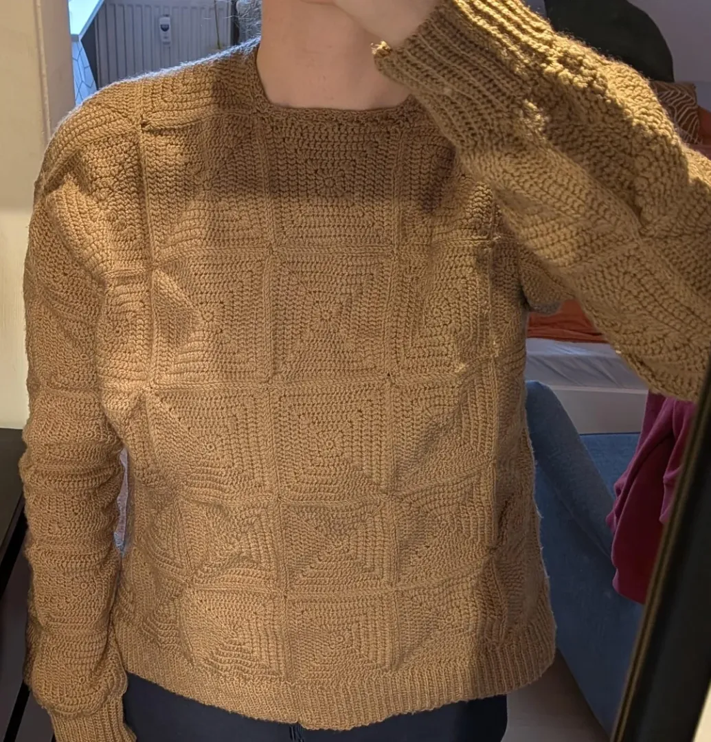 I spent two years making this granny square sweater and I hate how bulky and boxy and stiff and thick it is, what do I do