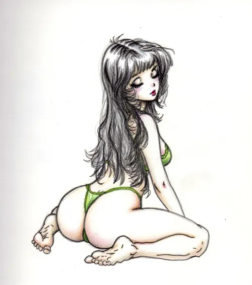 I tried a cute anime drawing in my style…what you think?