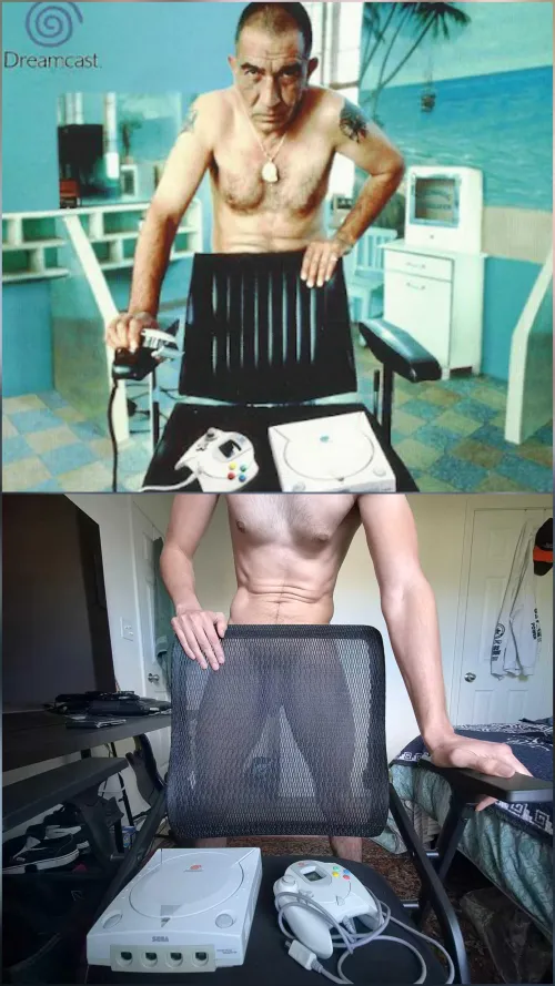 I tried replicating a SEGA Dreamcast magazine ad that gave me nudist vibes