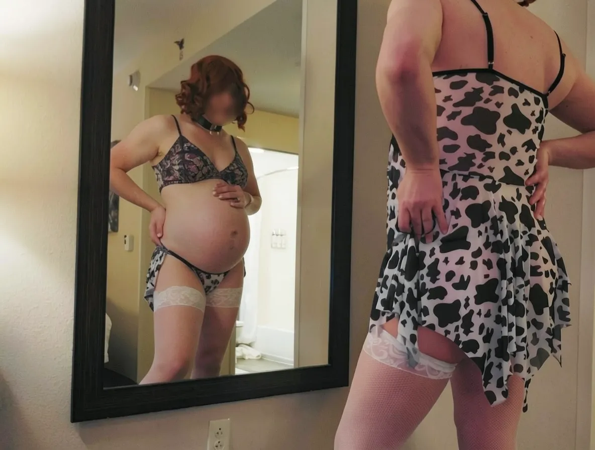 I used AI to make myself look pregnant, and now I might be obsessed. It's such a dream to be a pregnant sissy wifey!