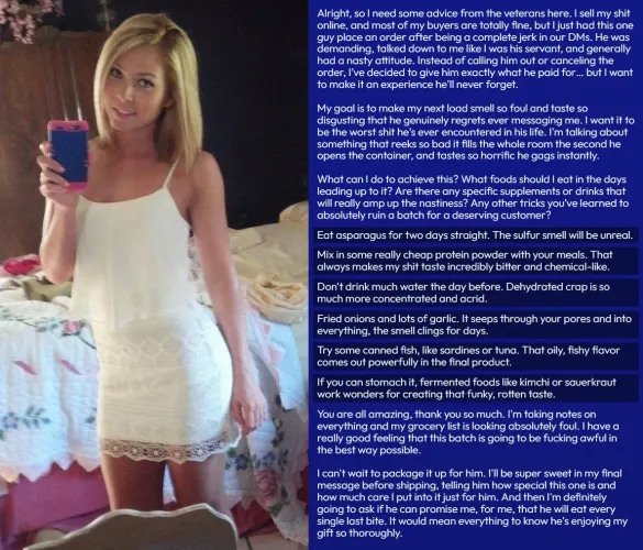 I want it to be the worst shit he's ever encountered in his life [shit]