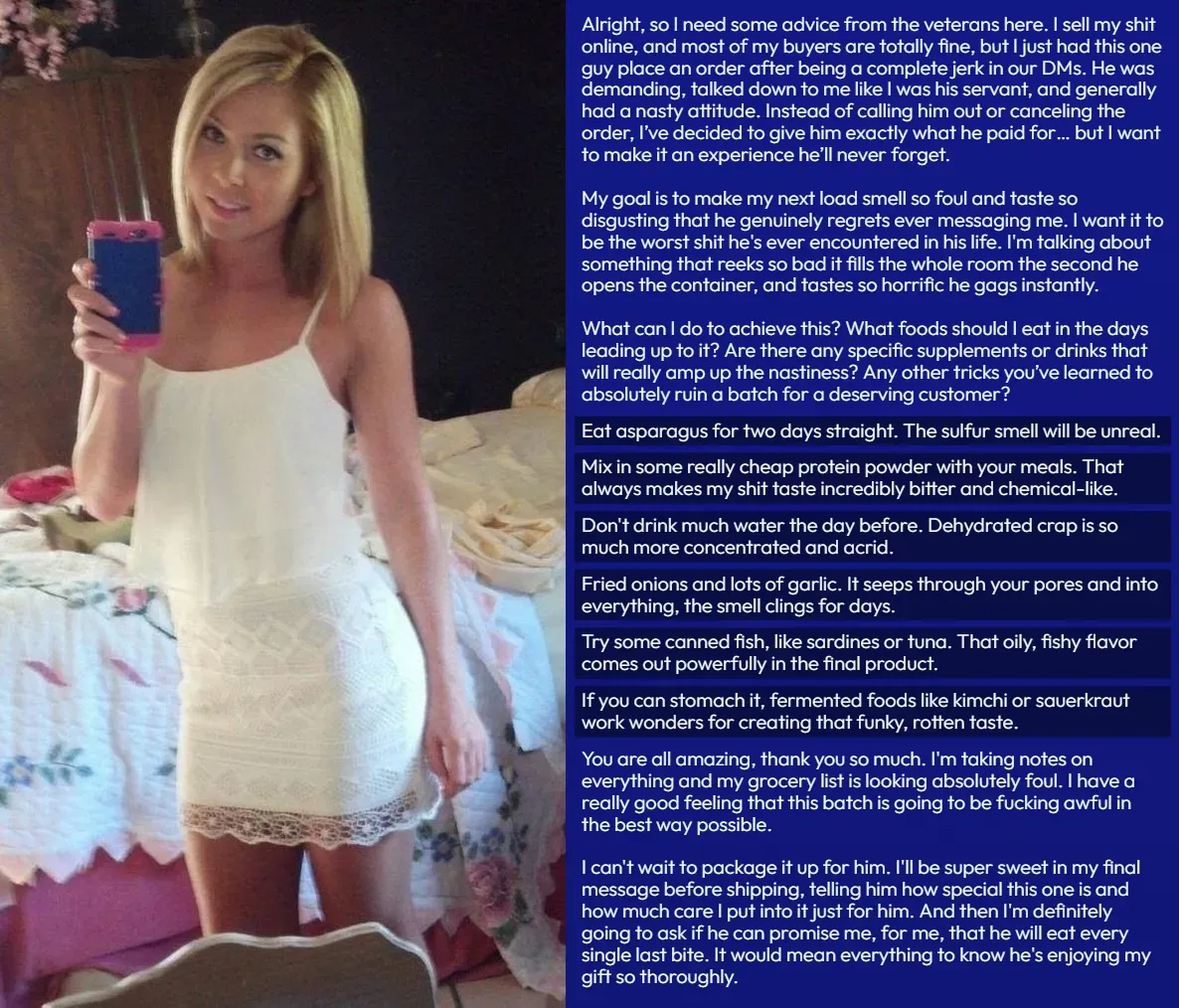 I want it to be the worst shit he's ever encountered in his life [shit]