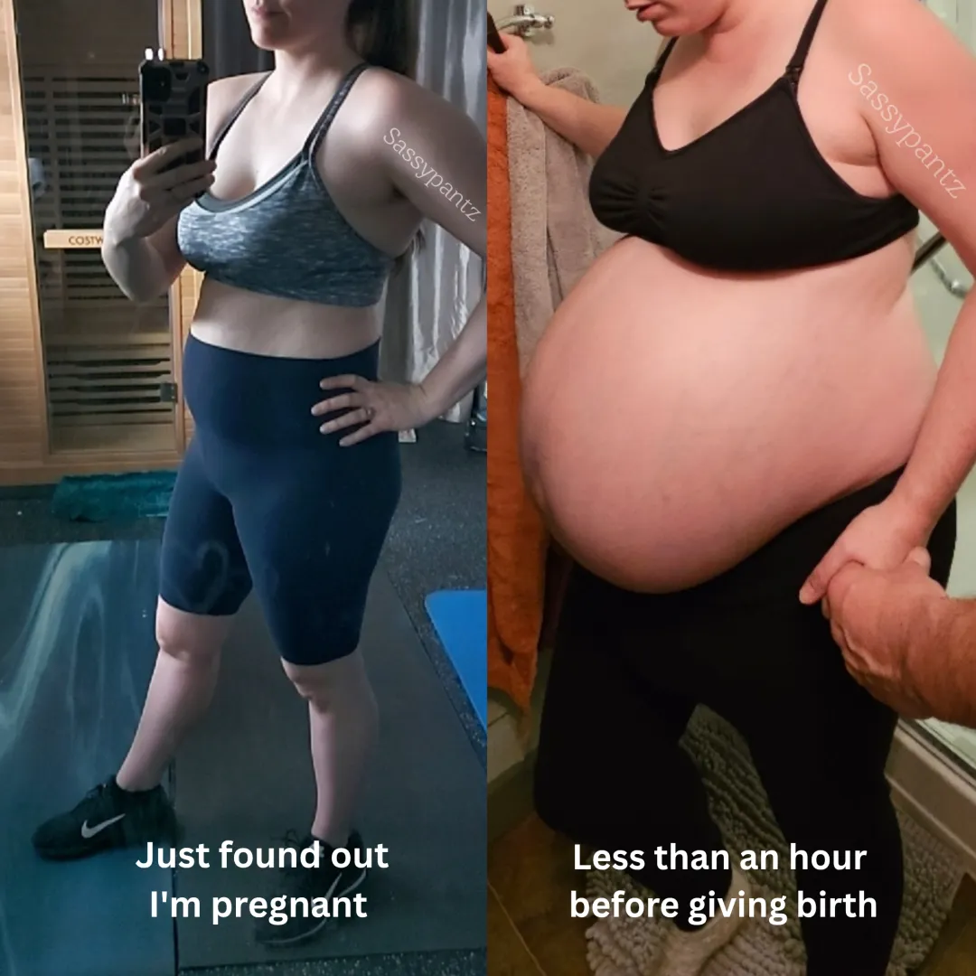 I was HUGE! Care to take a guess how many pounds I gained during my last pregnancy?