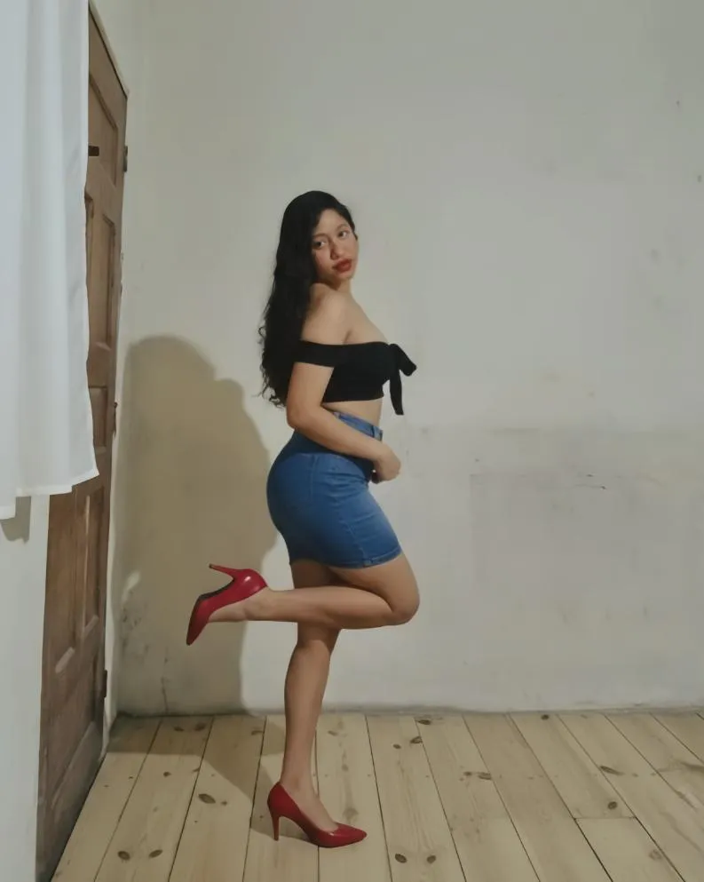 I'd like to take off all my clothes... except my red heels