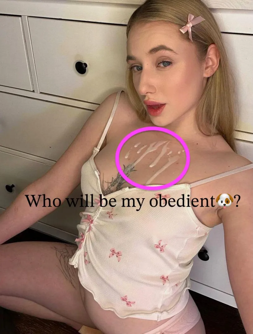 If I command you to cum at my boobs and lick it, would you do it?