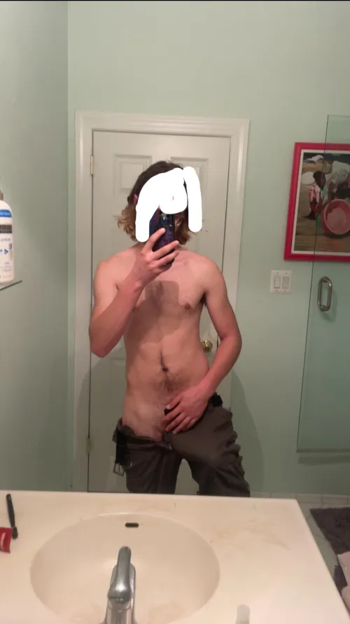 Ignore the awkward censorship and admire [M]y bulge....