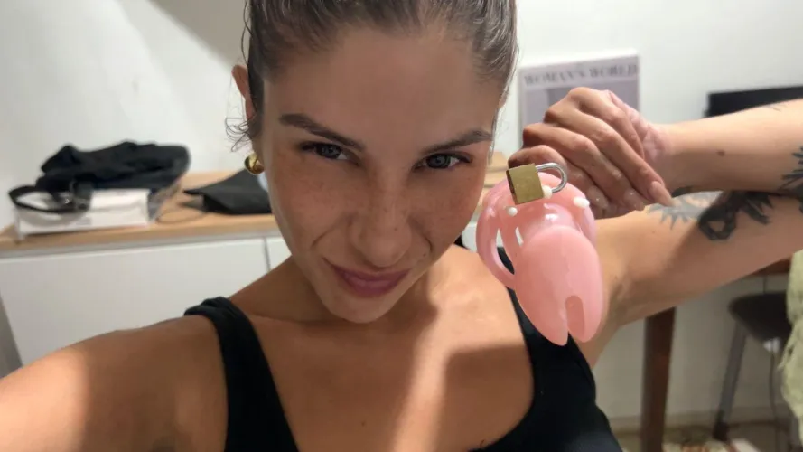 I'll make you wear the cage every time I leave the house.