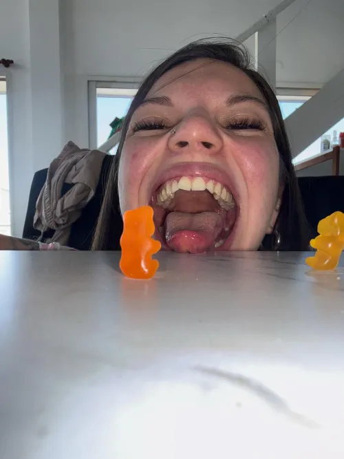 I'm devouring you whole tiny... feel yourself sliding down my throat, no escape.