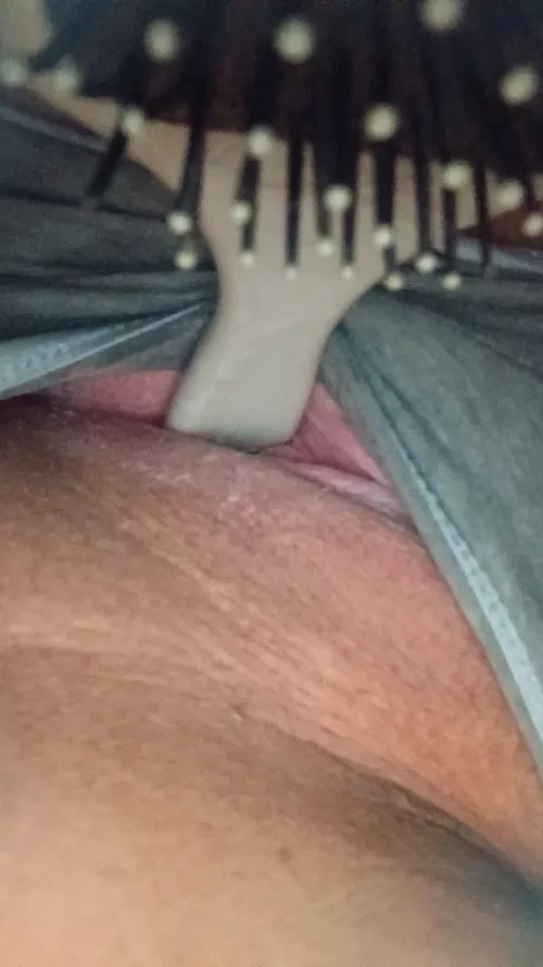 Im so wet playing with my brush