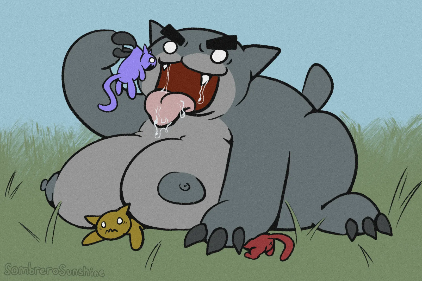 {Image} Guillotina from Mewgenics (by me, Sombrero Sunshine)