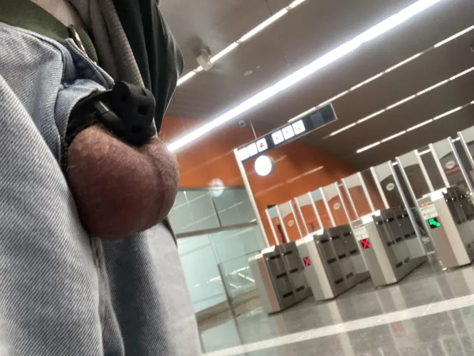 in a Barcelona metro station