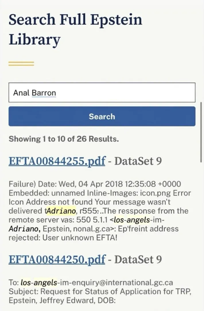 In the files under anal Barron