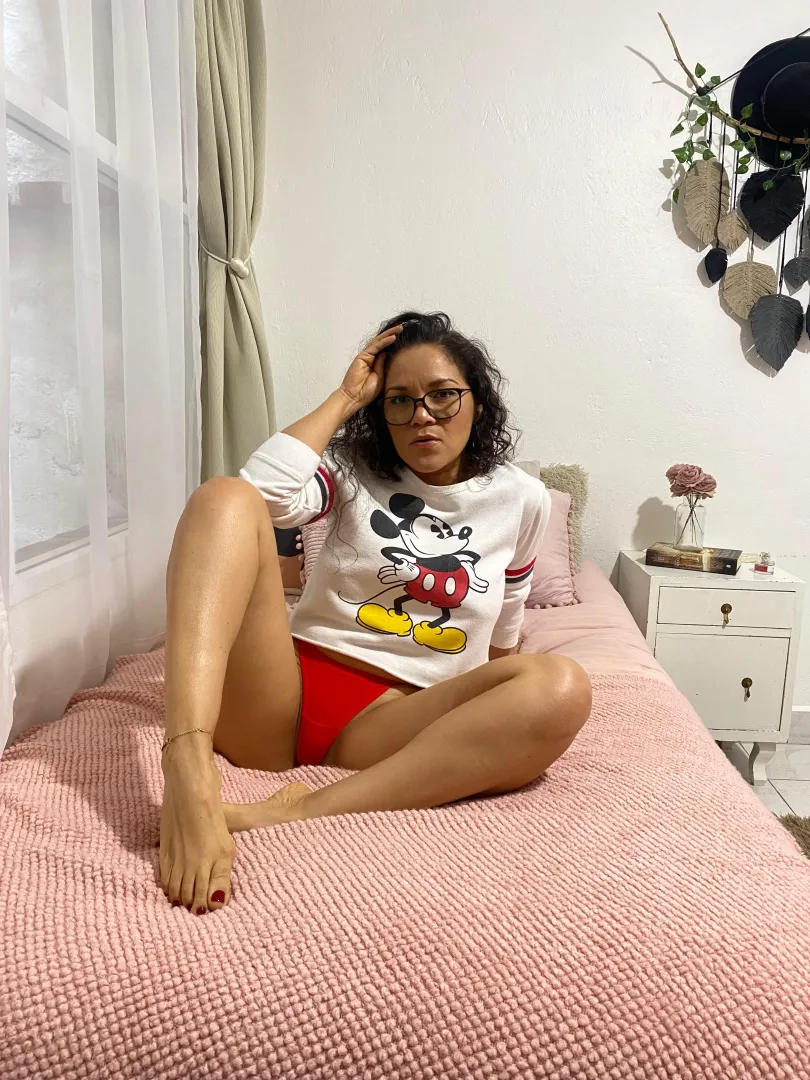 Interesting to see what's under my clothes, cute little feet