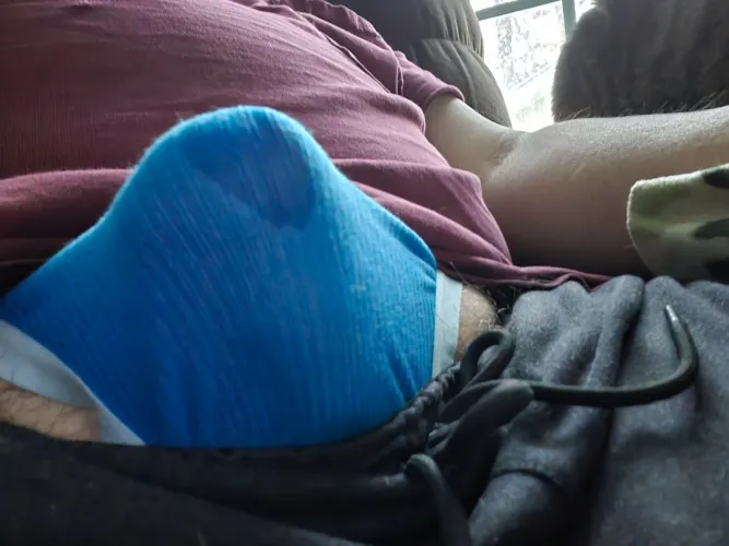 It's cold outside but I am warm in my g string