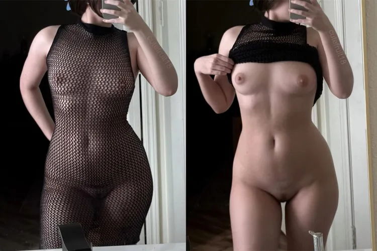 it's not like this fishnet dress was hiding much anyways... [img]